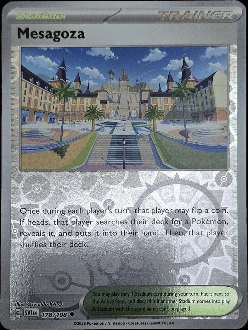 Mesagoza reverse holo card front, Scarlet & Violet 178/198