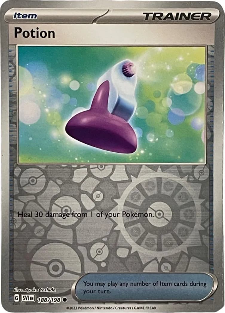 Potion reverse holo card front, Scarlet & Violet 188/198