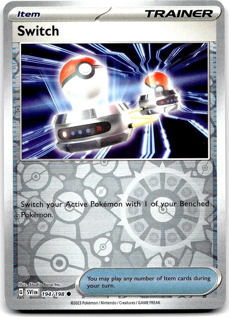 Switch reverse holo card front, Scarlet & Violet 194/198
