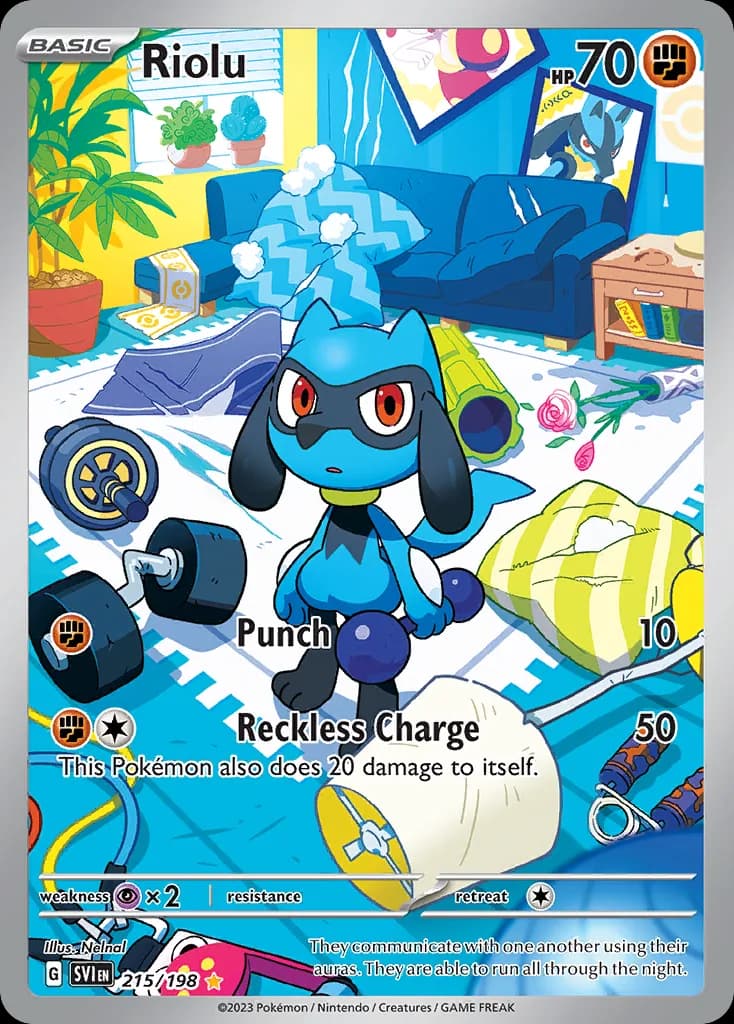 Scarlet & Violet Riolu card front, 215/198