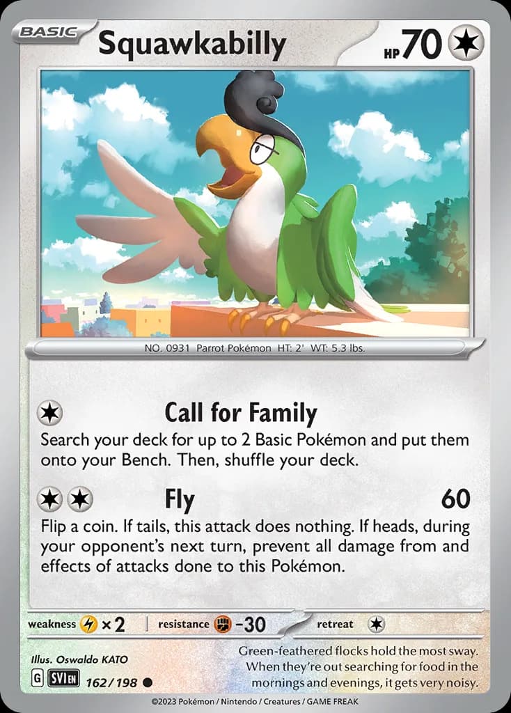 Scarlet & Violet Squawkabilly card front, 162/198