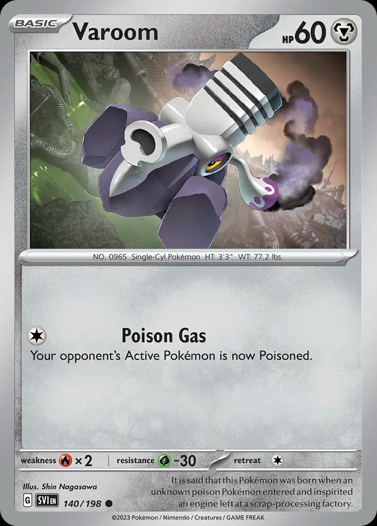 Scarlet & Violet Varoom card front, 140/198