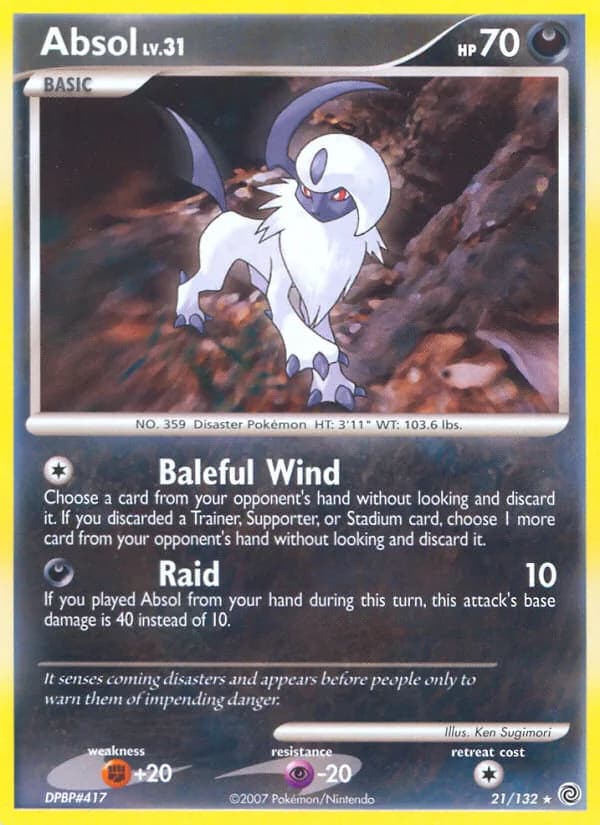 Absol card front, Secret Wonders 21/132