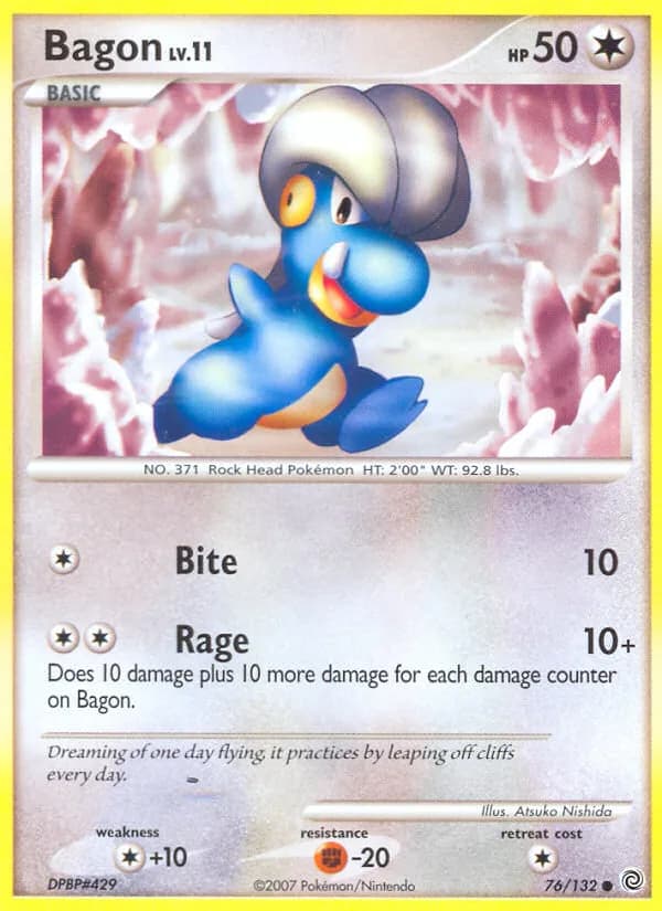 Secret Wonders Bagon card front, 76/132