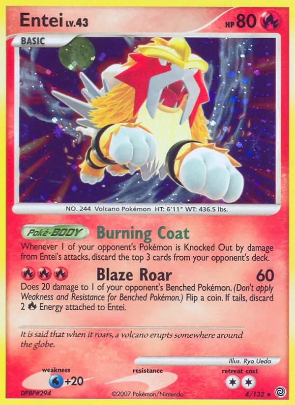 Entei card front, Secret Wonders 4/132