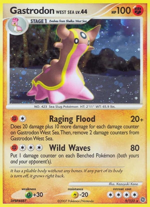Secret Wonders Gastrodon West Sea card front, 9/132