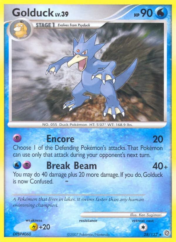 Secret Wonders Golduck card front, 28/132