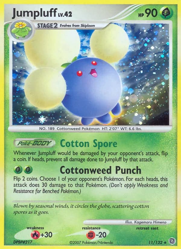 Secret Wonders Jumpluff card front, 11/132