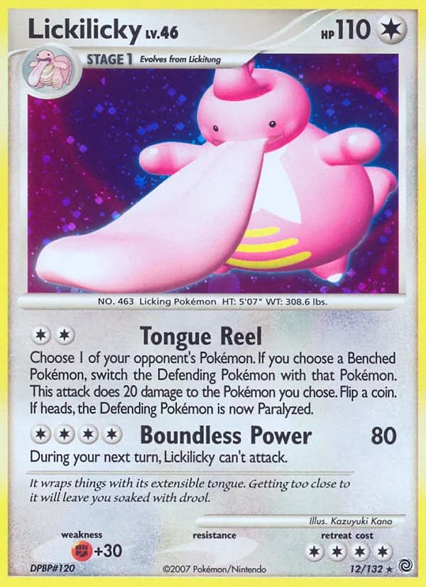 Secret Wonders Lickilicky card front, 12/132