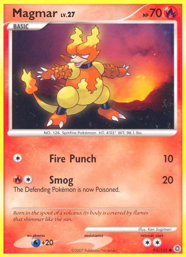 Secret Wonders Magmar card front, 93/132