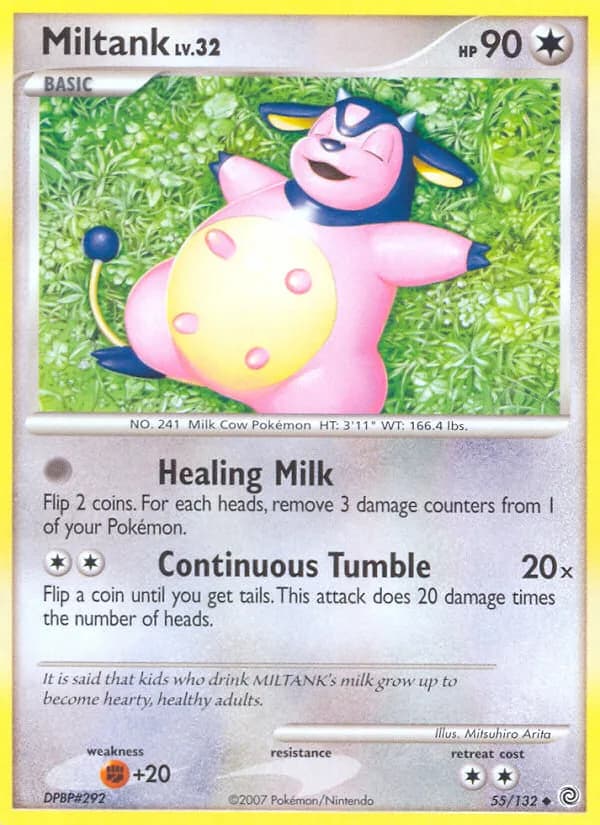 Secret Wonders Miltank card front, 55/132