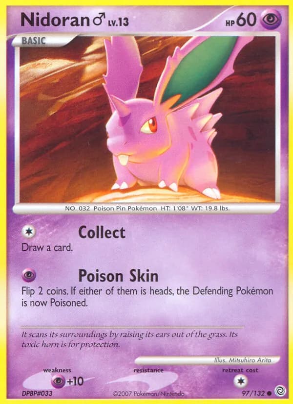 Secret Wonders Nidoran ♂ card front, 97/132