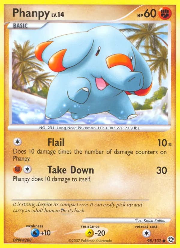 Secret Wonders Phanpy card front, 98/132