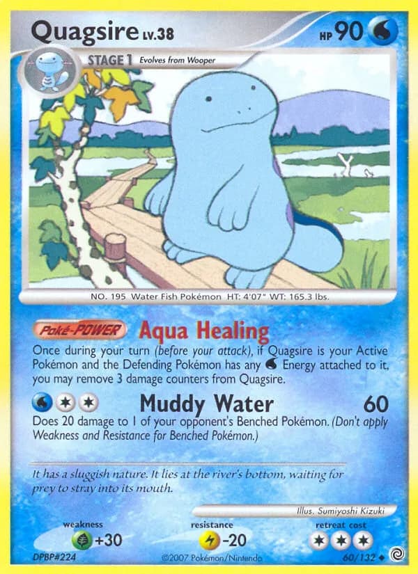 Quagsire card front, Secret Wonders 60/132