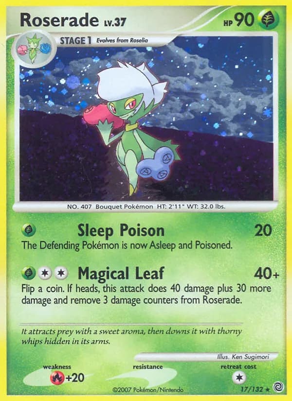Secret Wonders Roserade card front, 17/132