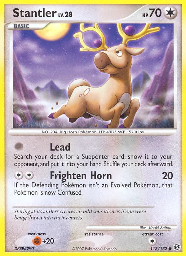 Secret Wonders Stantler card front, 113/132