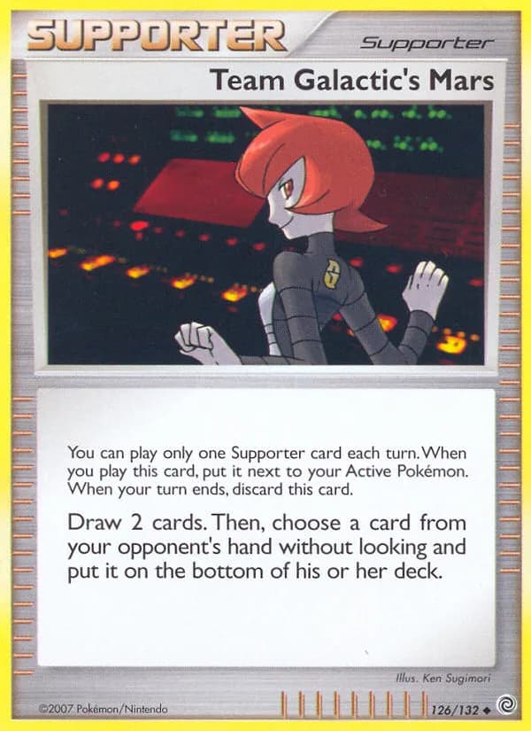 Team Galactic's Mars, Secret Wonders 126/132, English non-holo base-card reference; reverse-holo finish is not shown