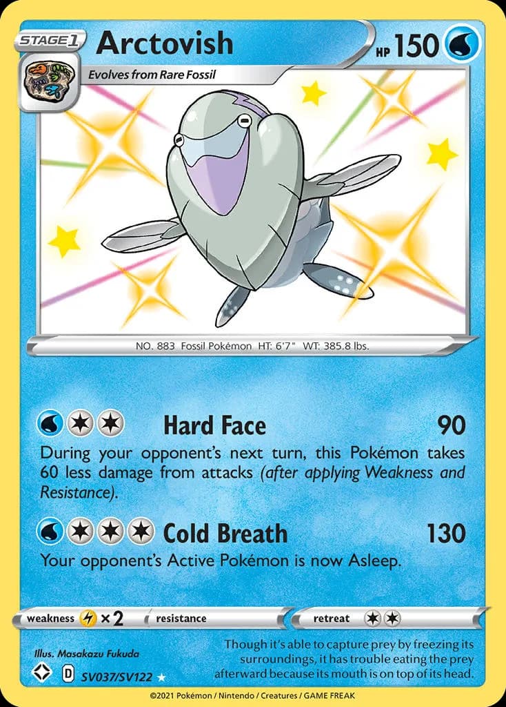 Shining Fates Arctovish card front, SV037/SV122