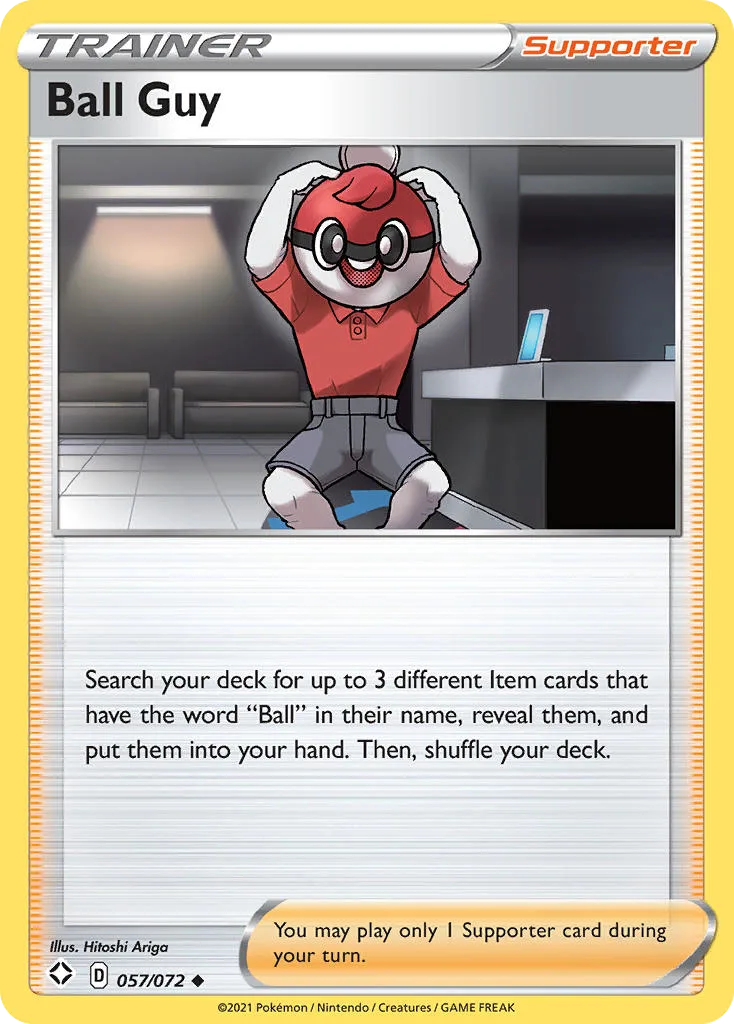 Shining Fates Ball Guy card front, 57/72
