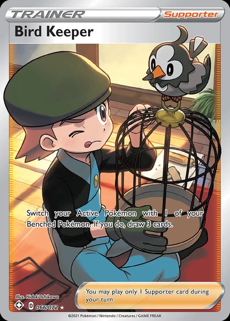 Shining Fates Bird Keeper card front, 66/72