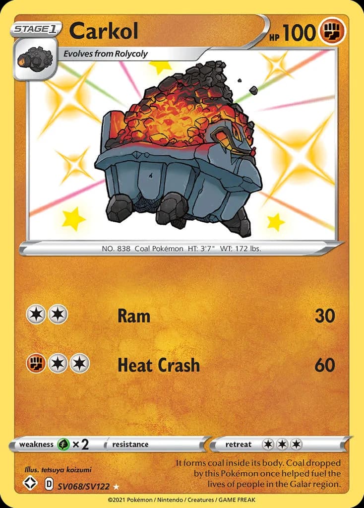 Shining Fates Carkol card front, SV068/SV122