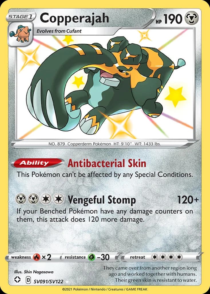 Shining Fates Copperajah card front, SV091/SV122