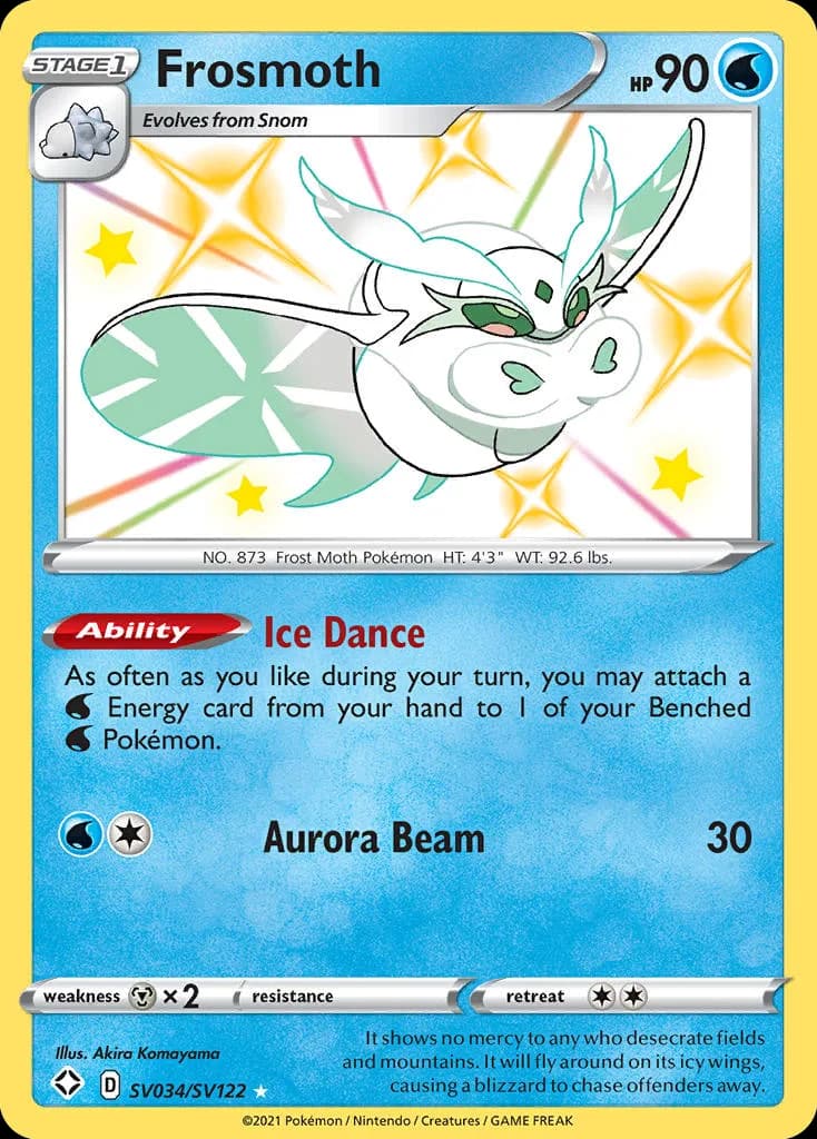 Shining Fates Frosmoth card front, SV034/SV122