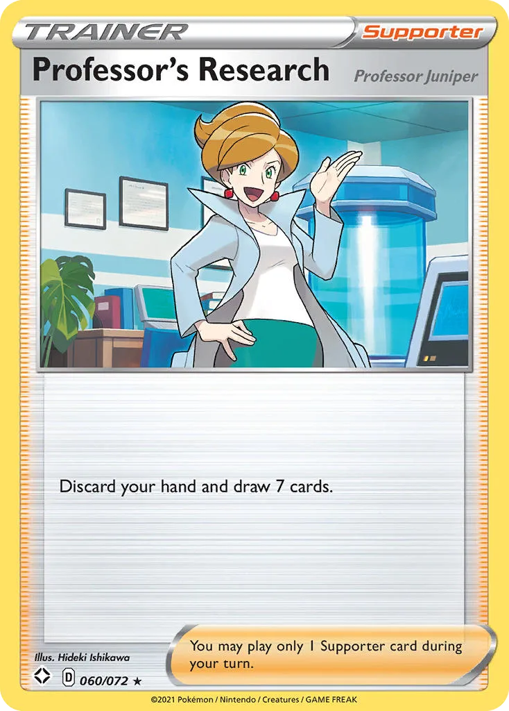 Shining Fates Professor's Research card front, 60/72