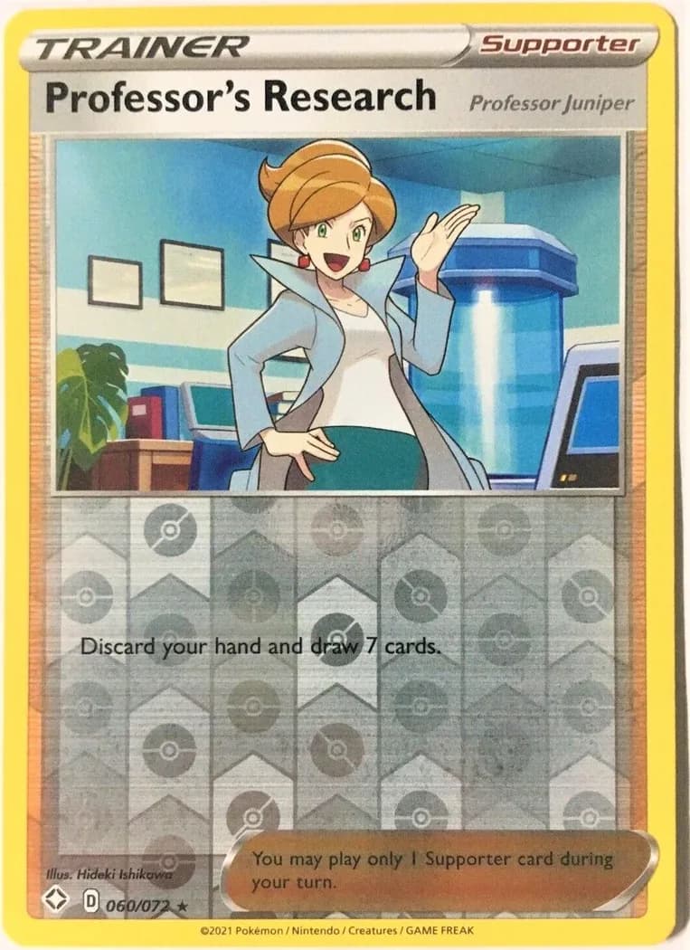 Professor's Research reverse holo card front, Shining Fates 60/72