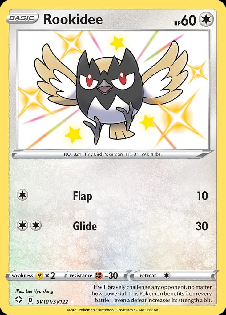Shining Fates Rookidee card front, SV101/SV122