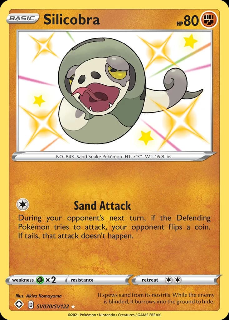 Shining Fates Silicobra card front, SV070/SV122