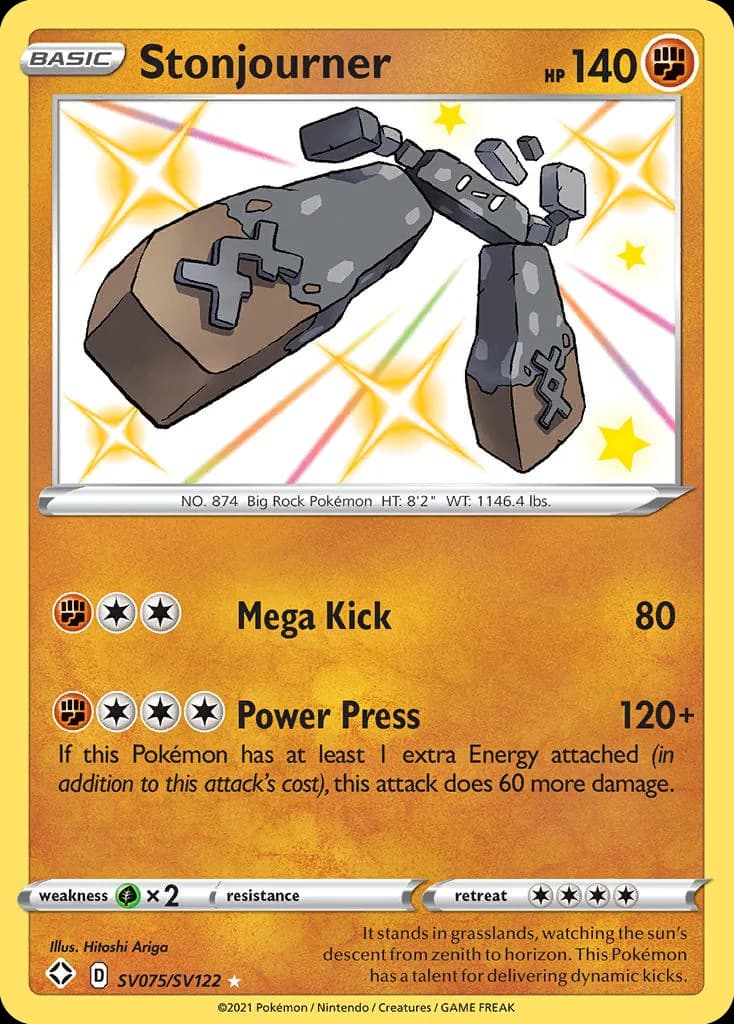 Shining Fates Stonjourner card front, SV075/SV122