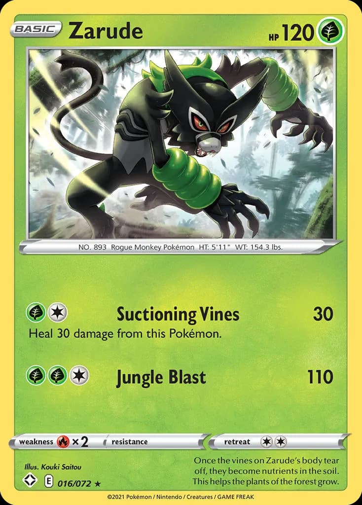 Shining Fates Zarude card front, 16/72