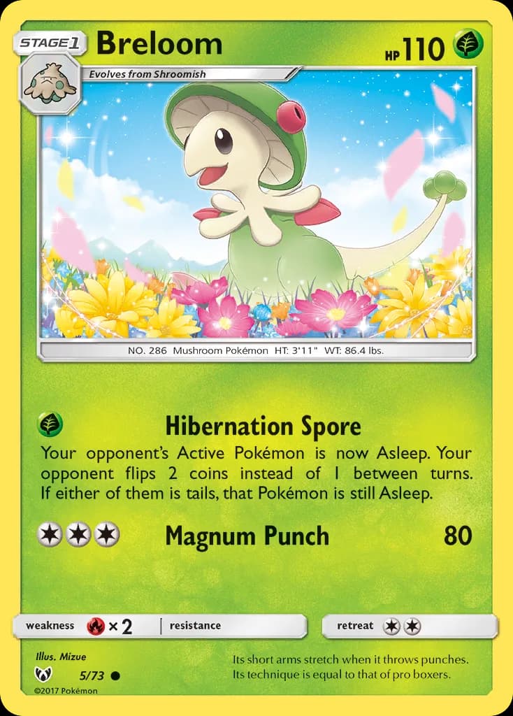 Shining Legends Breloom card front, 5/73
