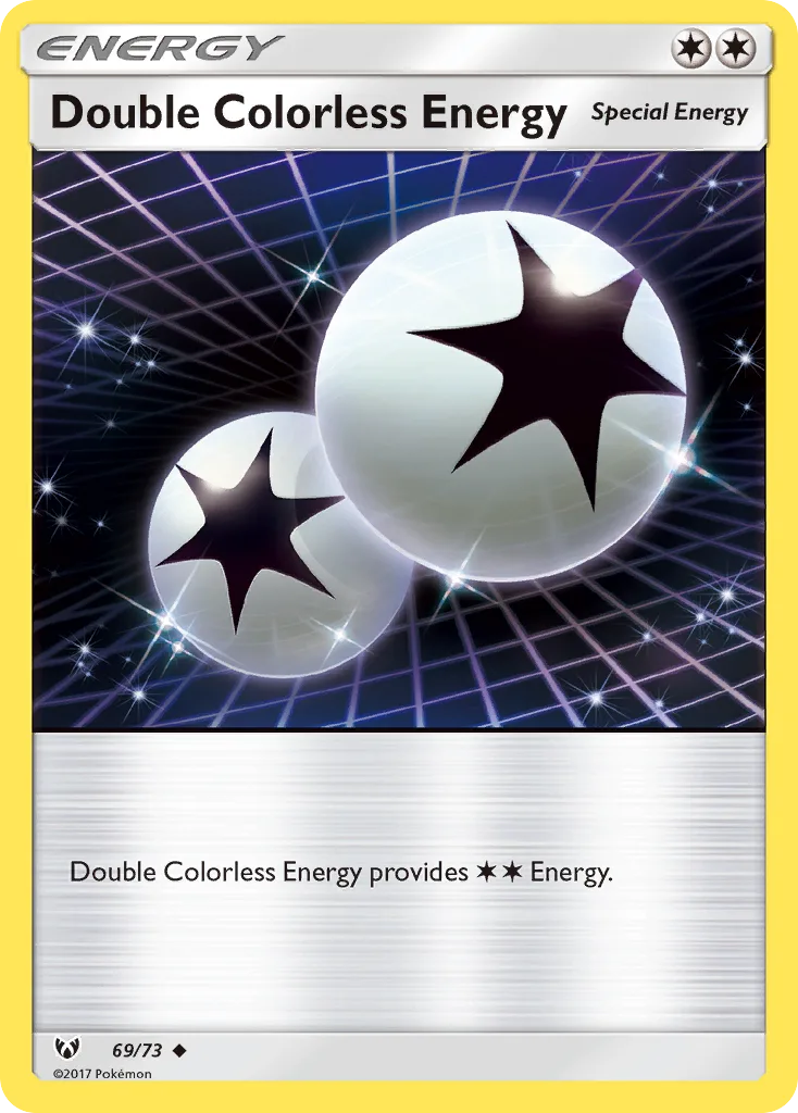 Shining Legends Double Colorless Energy card front, 69/73
