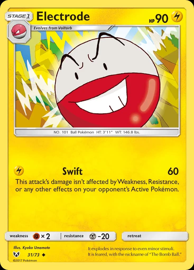 Shining Legends Electrode card front, 31/73