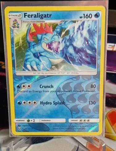 Feraligatr reverse holo card front, Shining Legends 20/73