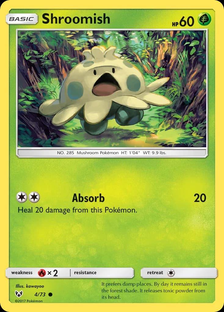 Shining Legends Shroomish card front, 4/73