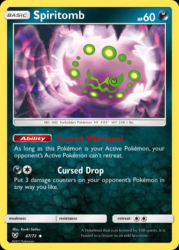 Shining Legends Spiritomb card front, 47/73