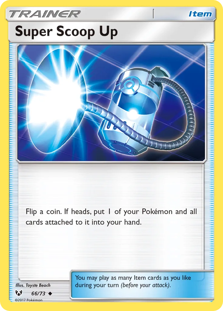 Shining Legends Super Scoop Up card front, 66/73