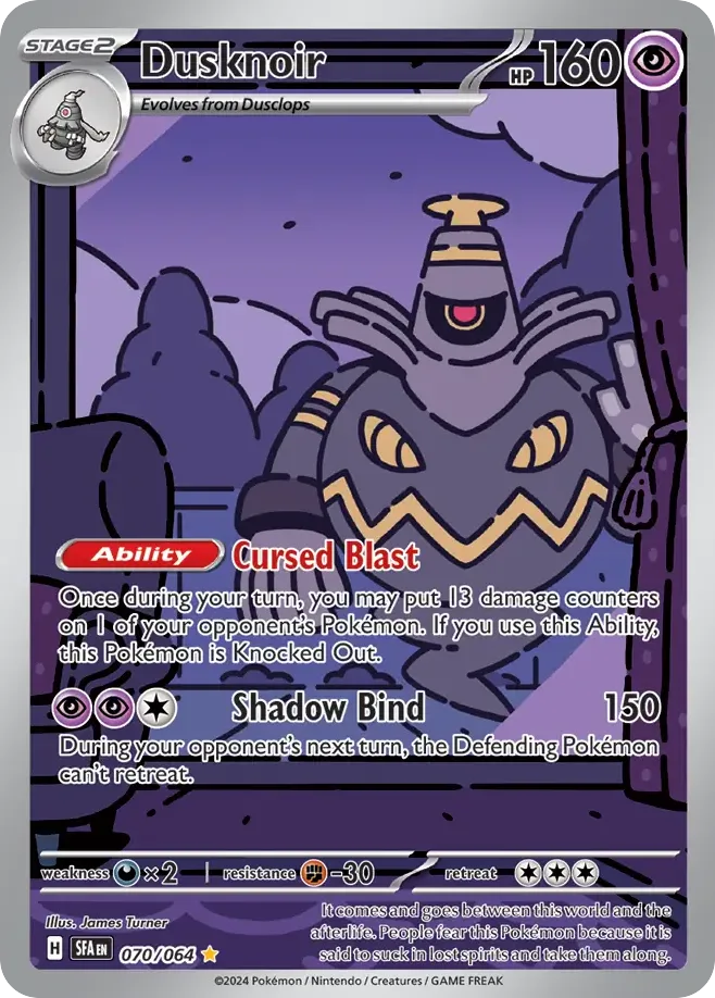 Shrouded Fable Dusknoir card front, 70/64