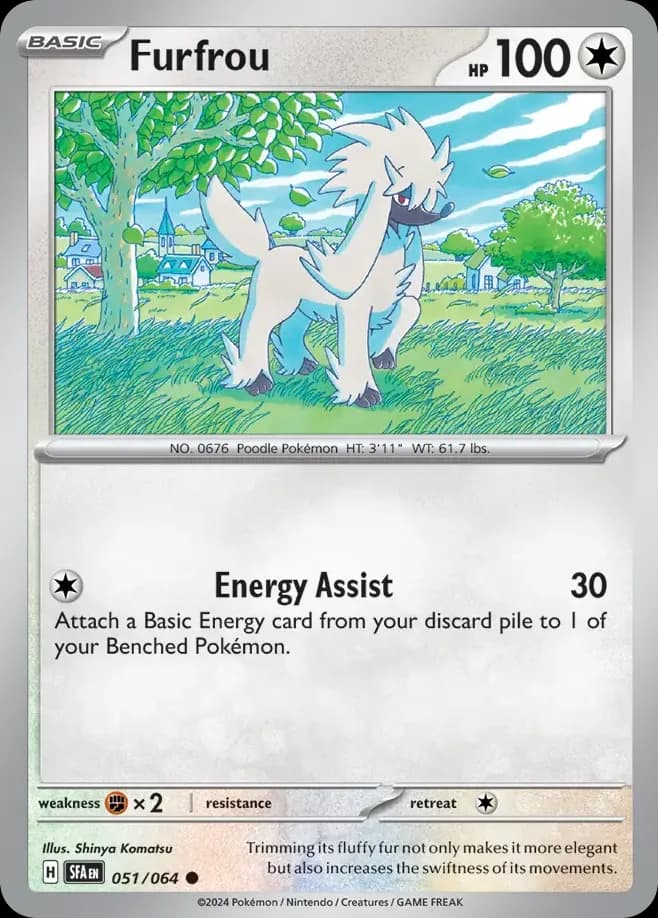 Shrouded Fable Furfrou card front, 51/64