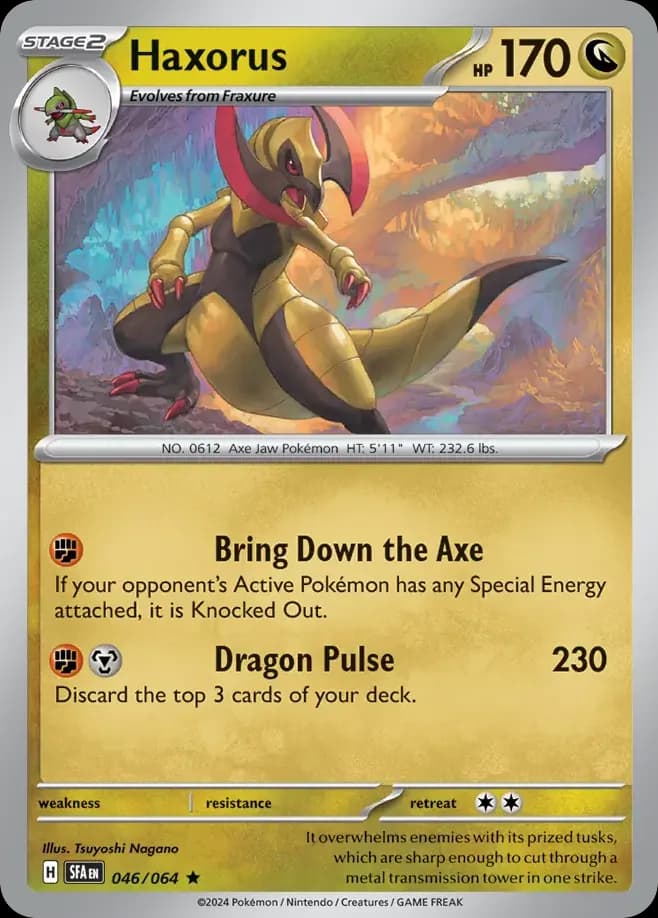 Haxorus card front, Shrouded Fable 46/64
