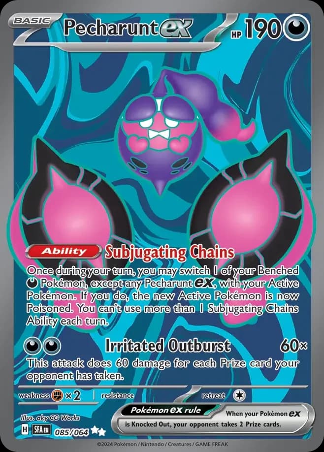 Shrouded Fable Pecharunt ex card front, 85/64