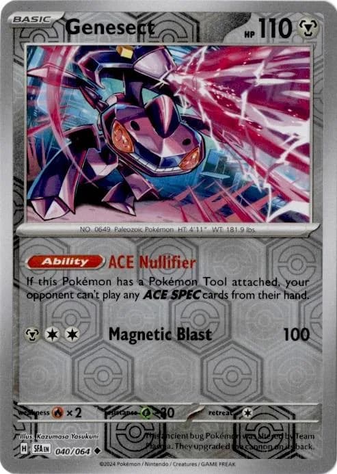 Genesect reverse holo card front, Shrouded Fable 40/64
