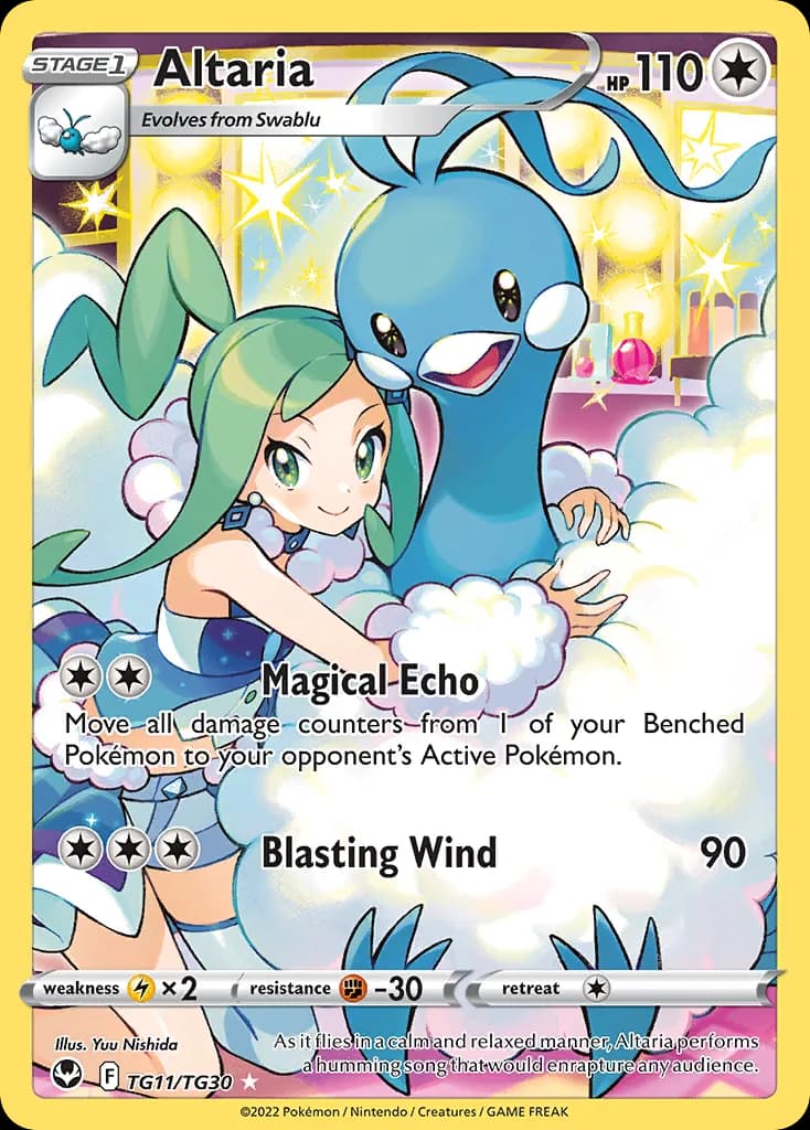 Altaria card front, Silver Tempest TG11/TG30