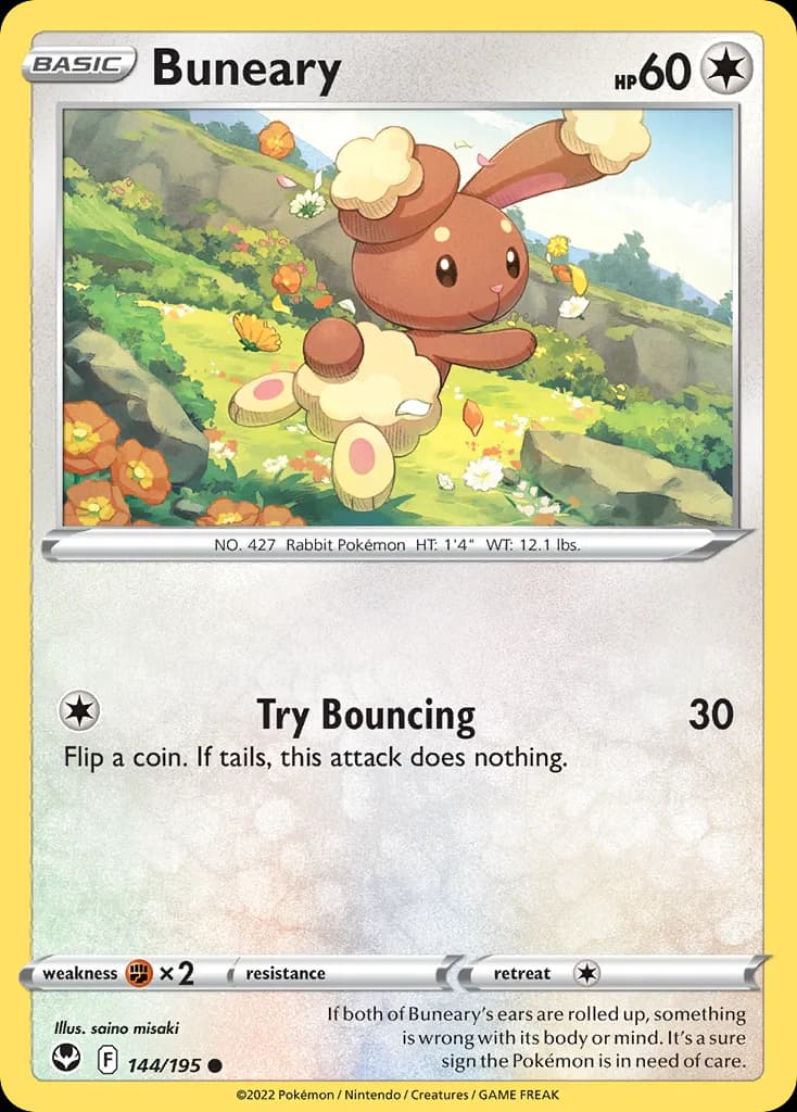 Silver Tempest Buneary card front, 144/195