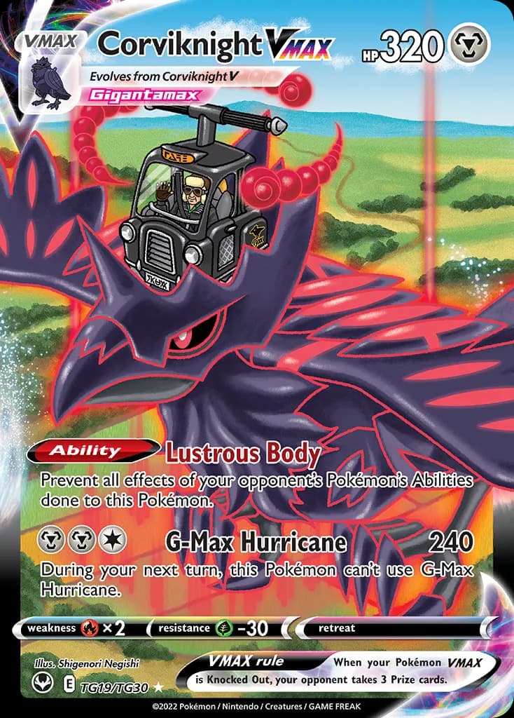 Corviknight VMAX card front, Silver Tempest TG19/TG30