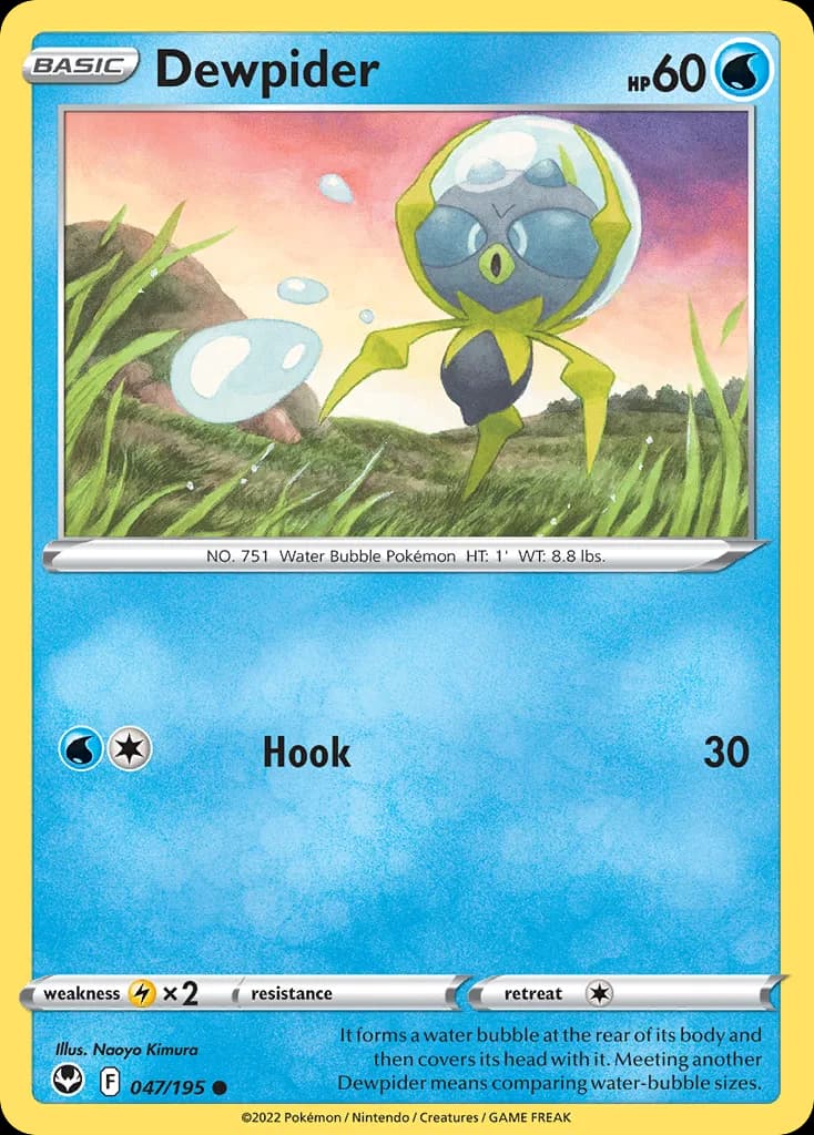 Silver Tempest Dewpider card front, 47/195