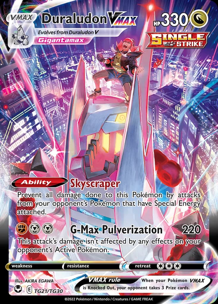 Silver Tempest Duraludon VMAX card front, TG21/TG30